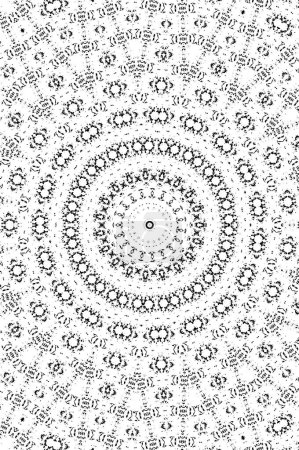 Illustration for Vector seamless black and white ethnic pattern - Royalty Free Image