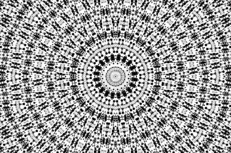 Ilustración de Repetición de patrón redondo. imagen monocromática. - Imagen libre de derechos