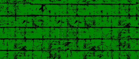 Illustration for A green brick wall with a grunge effect - Royalty Free Image