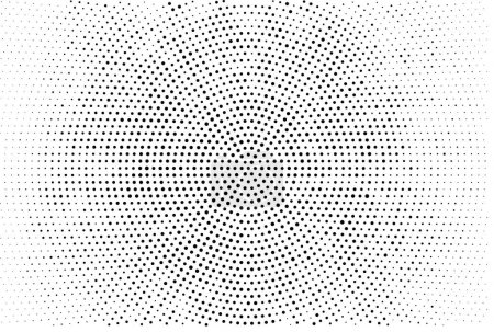 Illustration for Black and white halftone background with dots - Royalty Free Image