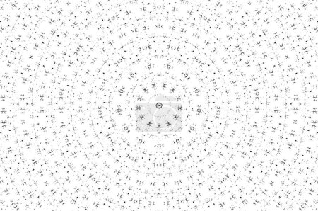 Ilustración de Patrón sin costura con formas geométricas círculo, ilustración vectorial - Imagen libre de derechos