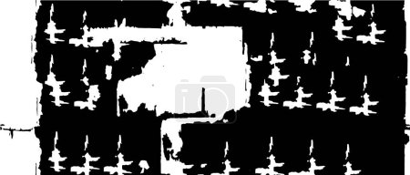 Illustration for Abstract monochrome background. Black and white vector illustration, pattern - Royalty Free Image