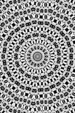 Illustration for Vector seamless black and white ethnic pattern - Royalty Free Image