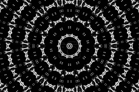 Illustration for Dark grunge background with kaleidoscope pattern - Royalty Free Image