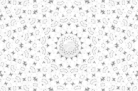 Illustration for Abstract black and white painted kaleidoscopic background. - Royalty Free Image