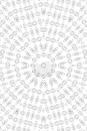 Illustration for Seamless pattern with circle geometric shapes, mandala, vector illustration - Royalty Free Image