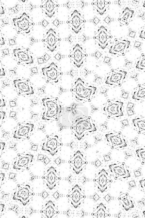 Illustration for Seamless pattern with circle geometric shapes, mandala, vector illustration - Royalty Free Image