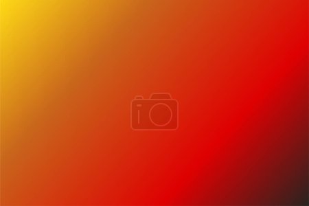 Illustration for Colorful abstract blur gradient background with Black, Scarlet, Desert Sun, Yellow colors. Soft blurred backdrop. Defocused vector illustration template for your graphic design, banner, web - Royalty Free Image