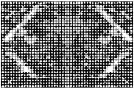 Téléchargez les illustrations : Papier peint abstrait pixel noir et blanc - en licence libre de droit