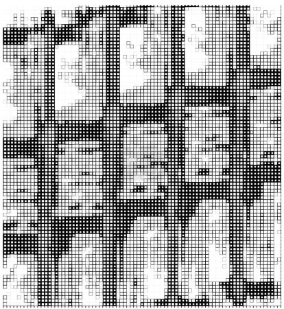Illustration for Abstract black and white pixel wallpaper - Royalty Free Image