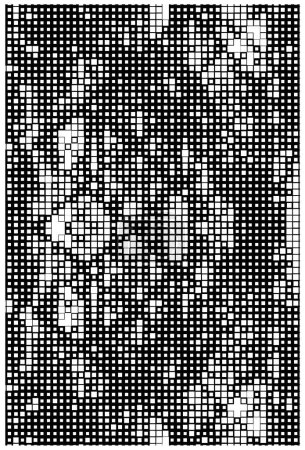 Téléchargez les illustrations : Papier peint abstrait pixel noir et blanc - en licence libre de droit