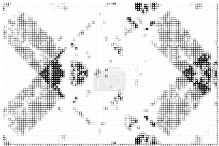 Ilustración de Mapa de Sudáfrica - collage de puntos con espacio - Imagen libre de derechos