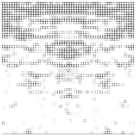 Illustration for Pixel monochrome geometric mosaic background - Royalty Free Image