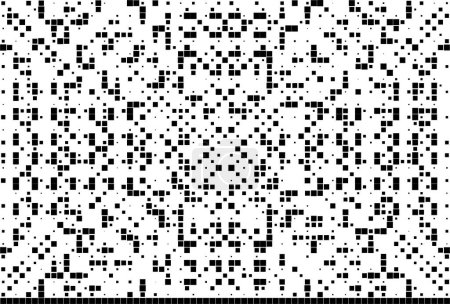 Téléchargez les illustrations : Pixel monochrome fond de mosaïque géométrique - en licence libre de droit