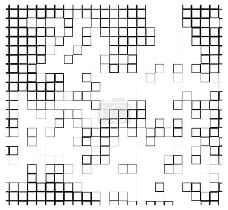 Ilustración de Pixel monocromo fondo mosaico geométrico - Imagen libre de derechos