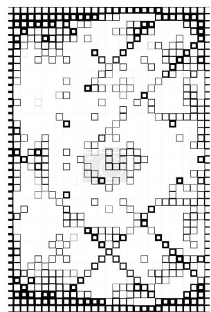 Ilustración de Folleto con píxeles pequeños. superficie con cuadrados digitales. - Imagen libre de derechos