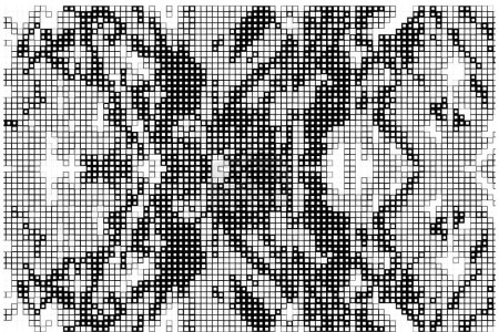 Téléchargez les illustrations : Pixel monochrome fond de mosaïque géométrique - en licence libre de droit