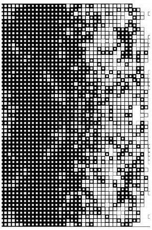 Illustration for Pixel monochrome geometric mosaic background - Royalty Free Image