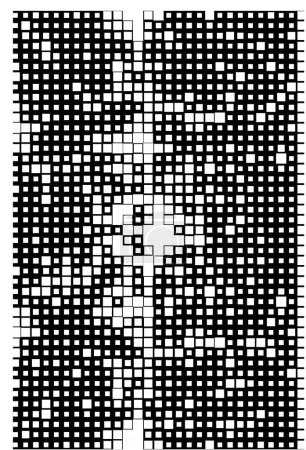 Téléchargez les photos : Demi-ton pixel monochrome fond de mosaïque géométrique - en image libre de droit