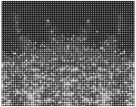 Illustration for Halftone pixelated monochrome geometric background - Royalty Free Image