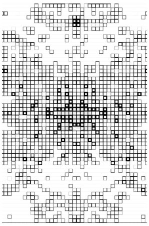 Ilustración de Patrón geométrico en blanco y negro de medio tono - Imagen libre de derechos