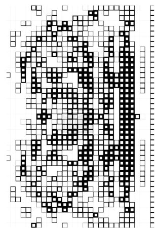 Ilustración de Plantilla con cuadrados digitales. fondo de píxeles pequeños - Imagen libre de derechos