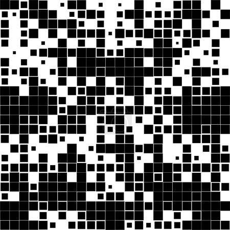 Illustration for Black and white abstract geometric pattern - Royalty Free Image