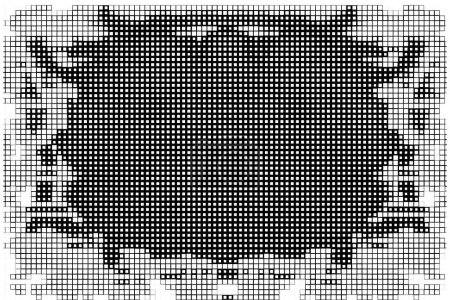 Ilustración de Patrón geométrico en blanco y negro de medio tono. - Imagen libre de derechos