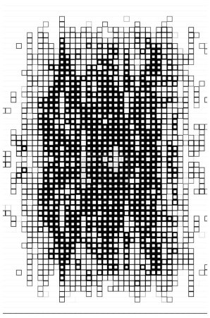Ilustración de Fondo de pantalla abstracto con píxeles en blanco y negro. fondo con cuadrados digitales. - Imagen libre de derechos