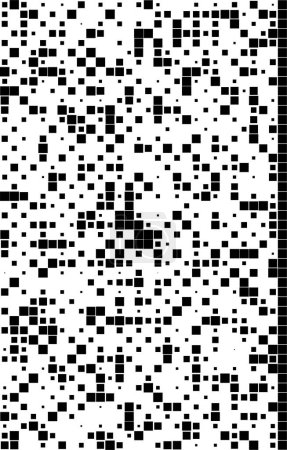 Ilustración de Medio tono pixelado fondo blanco y negro - Imagen libre de derechos