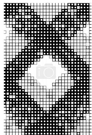 Ilustración de Medio tono pixelado fondo blanco y negro - Imagen libre de derechos