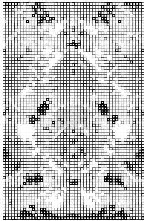 Illustration for Halftone pixel black and white background - Royalty Free Image