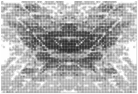 Ilustración de Pixel punteado fondo monocromo abstracto - Imagen libre de derechos