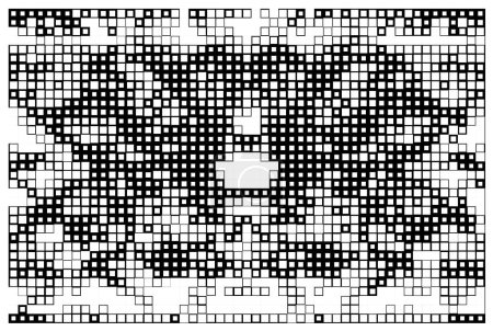 Illustration for Black and white mosaic pattern - Royalty Free Image