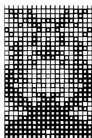 Illustration for Abstract geometric pattern, black and white squares. - Royalty Free Image