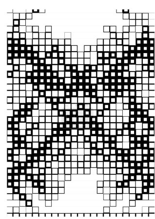 Téléchargez les illustrations : Motif géométrique abstrait, carrés noirs et blancs. - en licence libre de droit