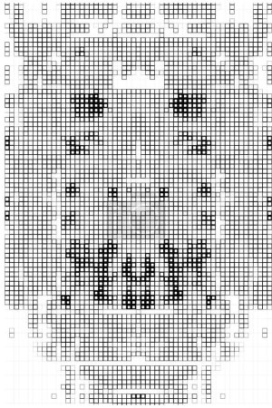 Ilustración de Fondo geométrico abstracto blanco y negro con patrón monocromo. - Imagen libre de derechos