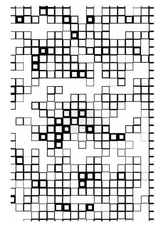 Téléchargez les illustrations : Vecteur pixel mosaïque de jeu d'échecs. illustration isolée en noir et blanc. mosaïque figure d'échecs. - en licence libre de droit