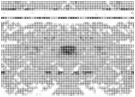 Illustration for Halftone black and white pattern. abstract geometric background - Royalty Free Image