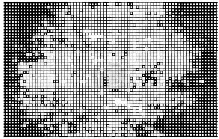 Photo for Halftone black and white mosaic background with squares. - Royalty Free Image