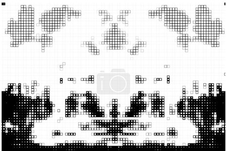 Illustration for Halftone pattern. Abstract mosaic of dotted dotted on white background. - Royalty Free Image
