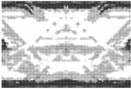 Illustration for Halftone pattern. Graphic vector background. Abstract mosaic of dotted dotted on white background - Royalty Free Image