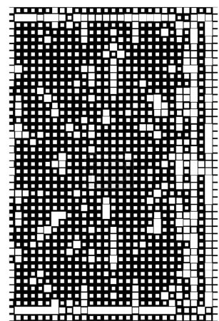 Illustration for Halftone pattern. Graphic vector background. Abstract mosaic of dotted dotted on white background - Royalty Free Image