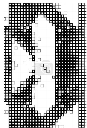 Téléchargez les illustrations : Fond abstrait. texture monochrome. fond texturé noir et blanc. fond motif, mosaïque abstraite - en licence libre de droit