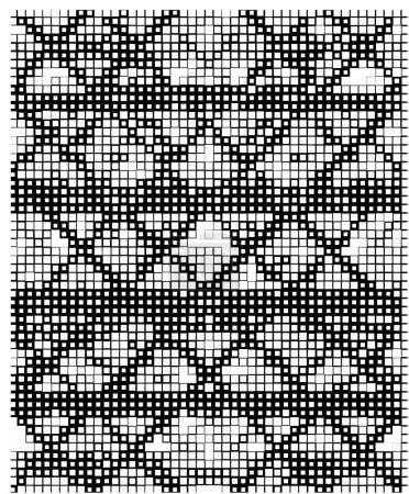 Illustration for Abstract background. monochrome texture. black and white textured background. pattern background, abstract mosaic - Royalty Free Image