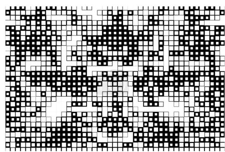 Illustration for Abstract pixel black and white background - Royalty Free Image