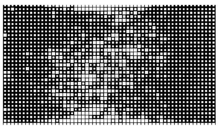 Illustration for Halftone black and white mosaic background with squares. - Royalty Free Image