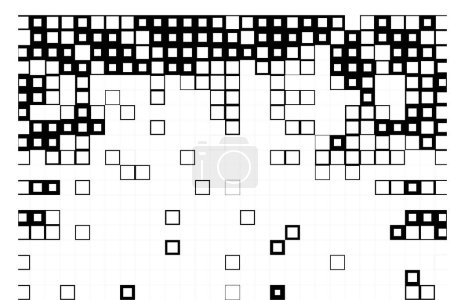 Illustration for Abstract pixel black and white background - Royalty Free Image