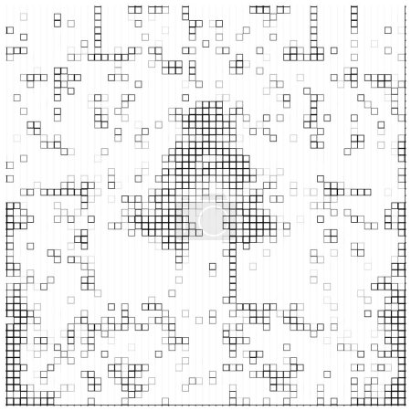 Ilustración de Pixel abstracto fondo blanco y negro - Imagen libre de derechos