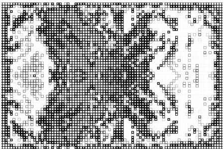 Illustration for Abstract pixel black and white mosaic background - Royalty Free Image